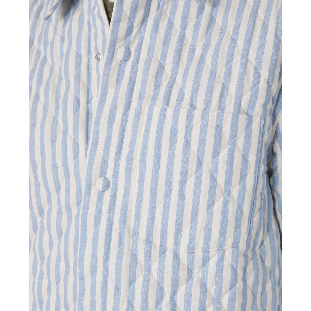 Sur Chemise Harring Quilt Striped Techn Co - Ecru/Blue
