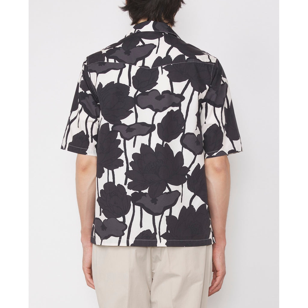 Chemise Eren Manches Courtes - Écru/Noir/Asphalte - Homme