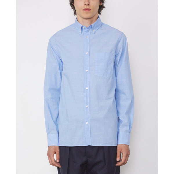 Chemise Arsene Shirt Slub Cotton - Blue
