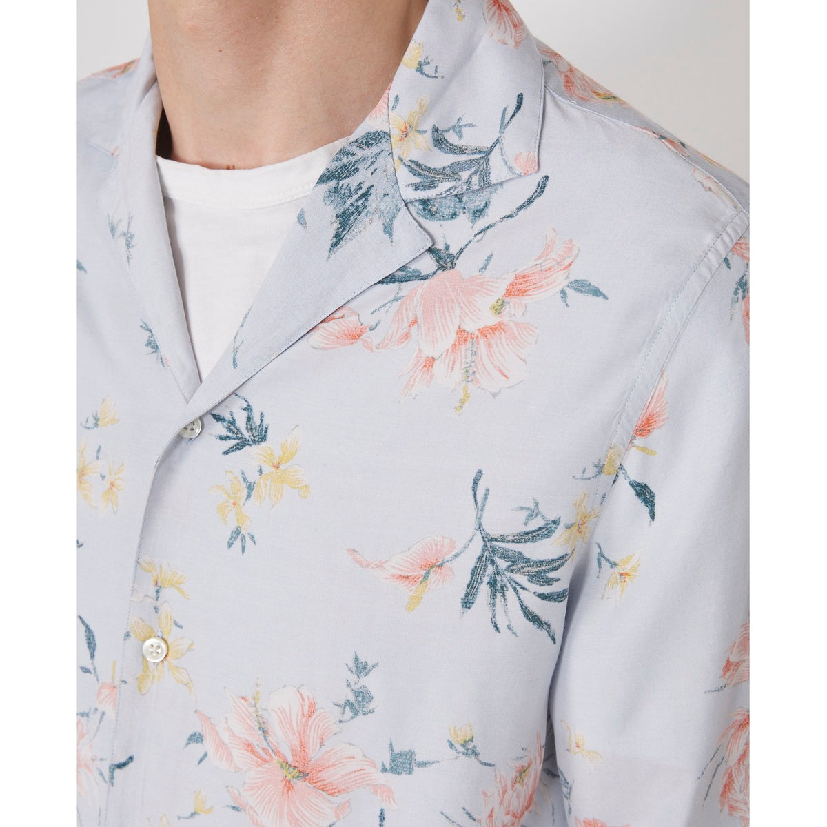 Chemise Eren Manches Courtes - Bleu/Orange/Jaune - Homme