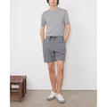 Short Phil Sht Itl Cot Seersucker - Mid Grey