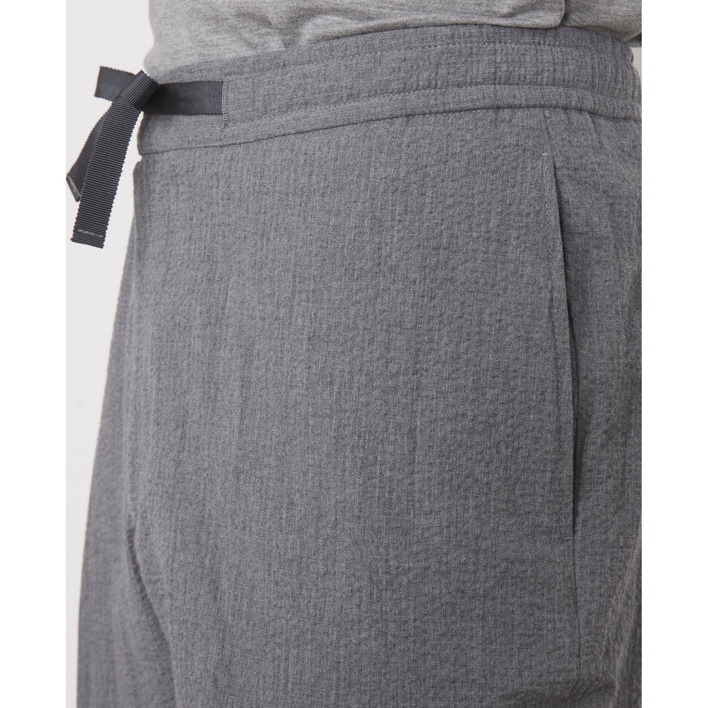 Short Phil Sht Itl Cot Seersucker - Mid Grey