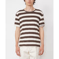 Tee Shirt Ss Tee French Linen Big Stripe - Heather Cocoa/Ecru