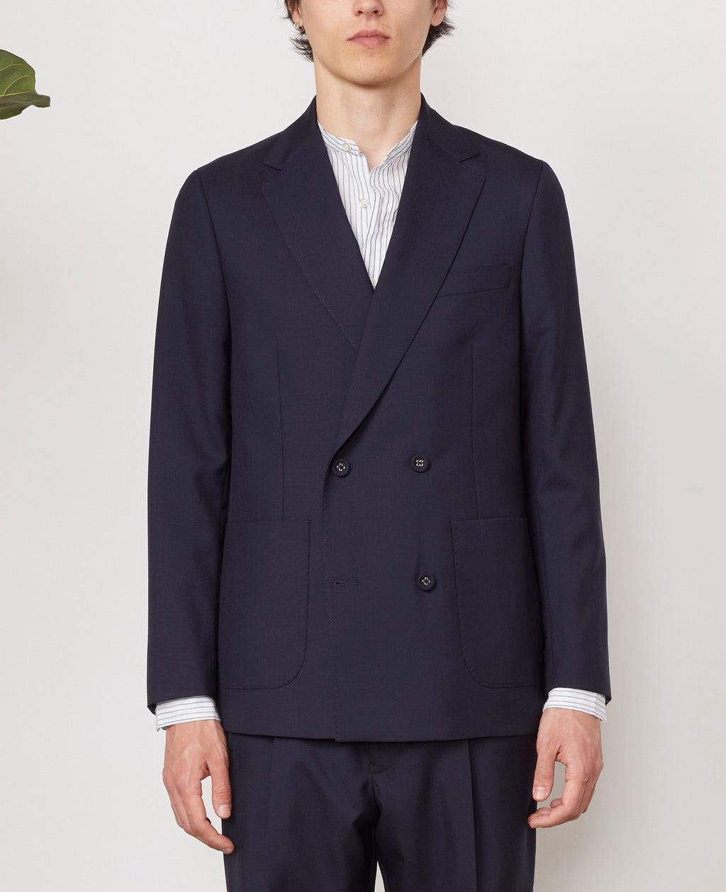Tlg Veste Leon Jkt Itl Fresco Wool - Navy