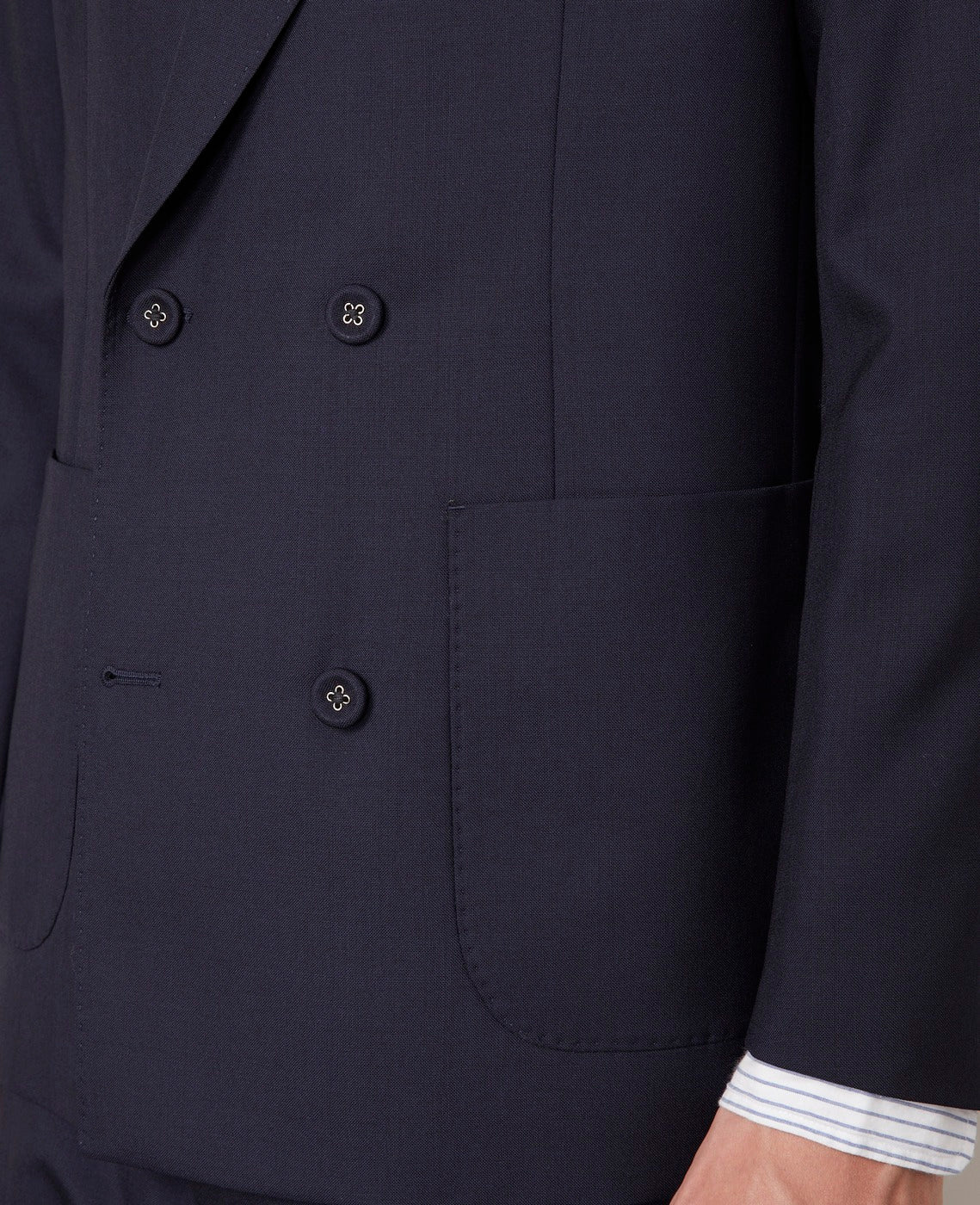 Tlg Veste Leon Jkt Itl Fresco Wool - Navy