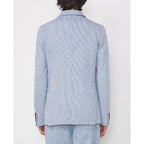 Tlg Veste Leon Jkt Jap Cot Hemp Hickory - White/Indigo