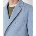 Tlg Veste Leon Jkt Jap Cot Hemp Hickory - White/Indigo