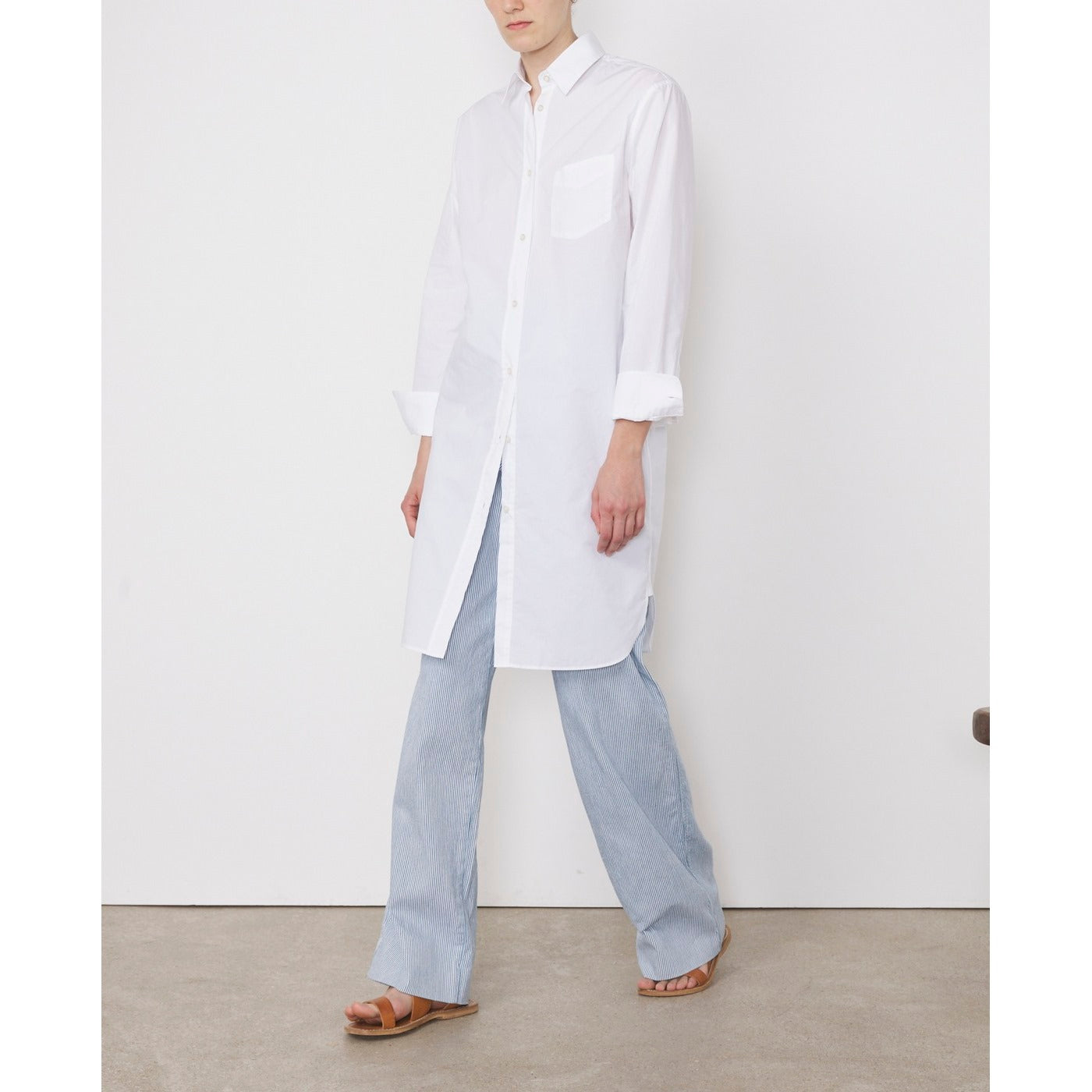 Robe Celina Drs Cotton Poplin - White