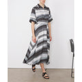 Robe + Nadia Drs Tie Dye Itl Linen - Grey/Cream