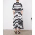 Robe + Nadia Drs Tie Dye Itl Linen - Grey/Cream