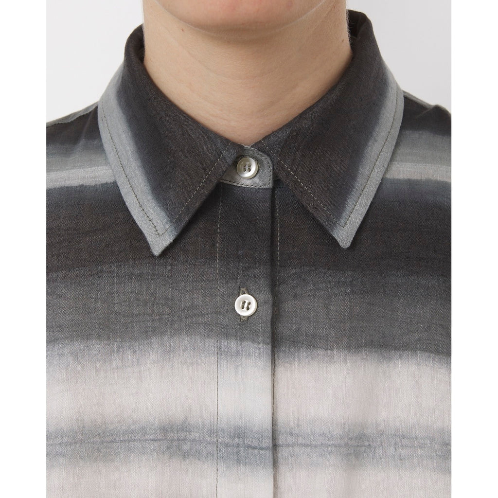 Robe + Nadia Drs Tie Dye Itl Linen - Grey/Cream