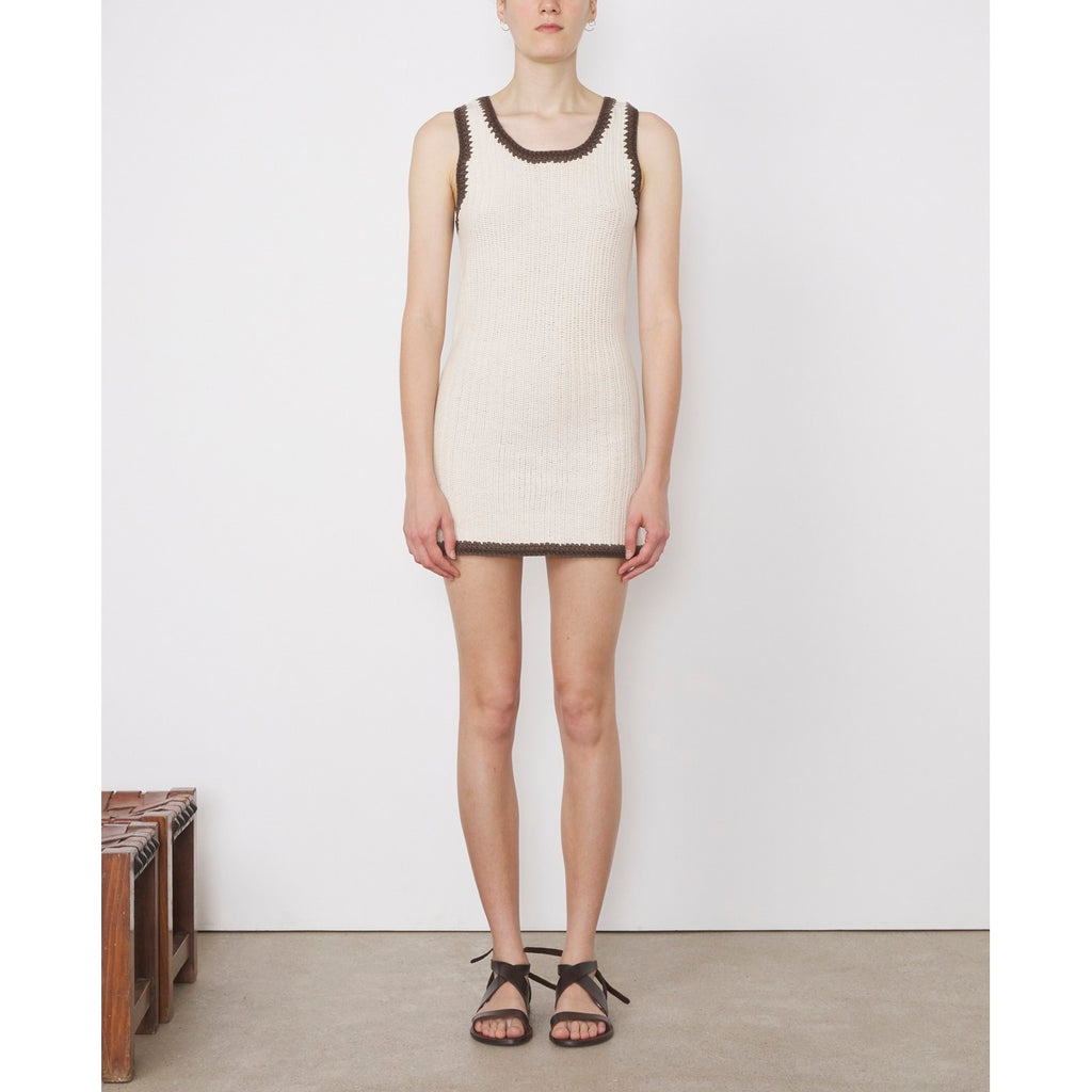 Pulls Hermine Drs Knt Cneck Crochet - Ecru