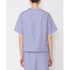 Chemise Zelie Shi Striped Co Popeline - White/Blue