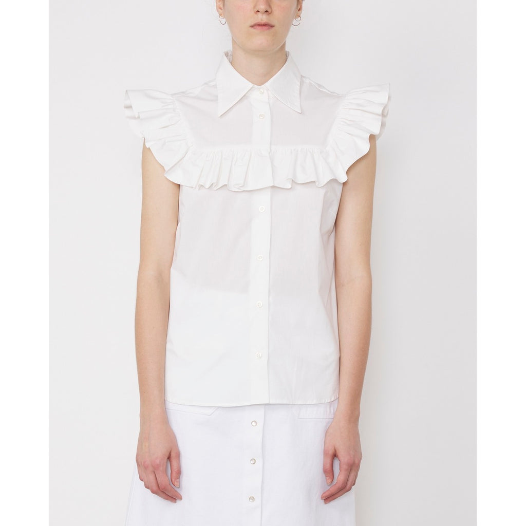 Chemise Ethel Sl Shi Cotton Poplin - White