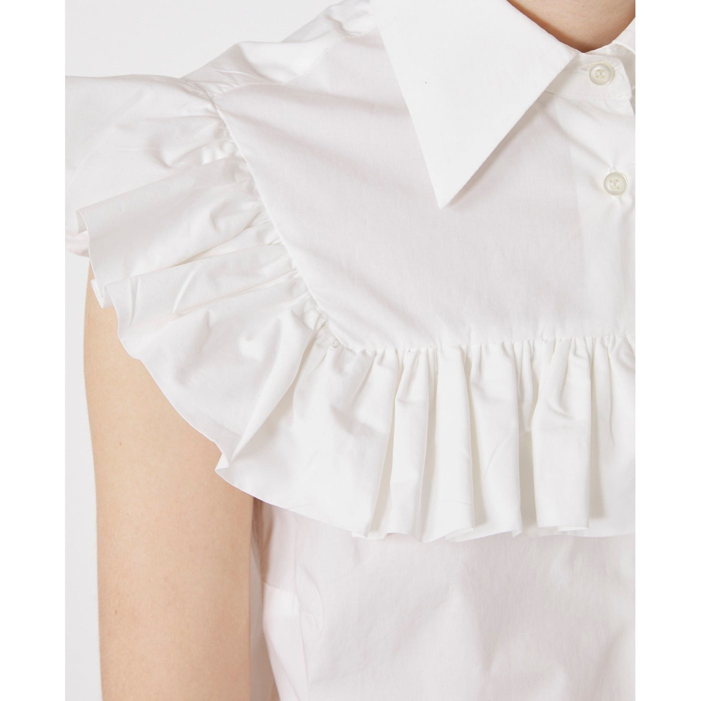 Chemise Ethel Sl Shi Cotton Poplin - White