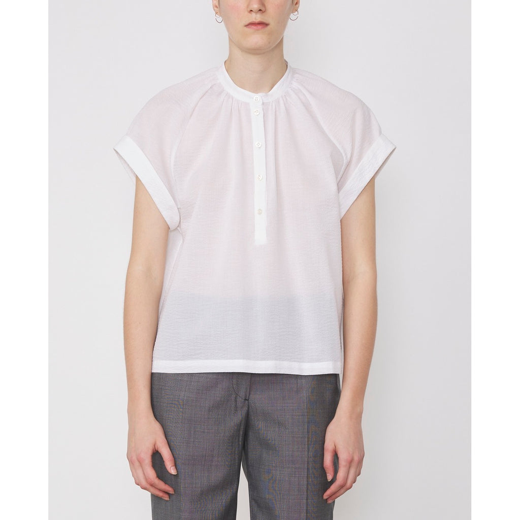 Chemise Nolwenn Shi Jap Seersucker Co - White