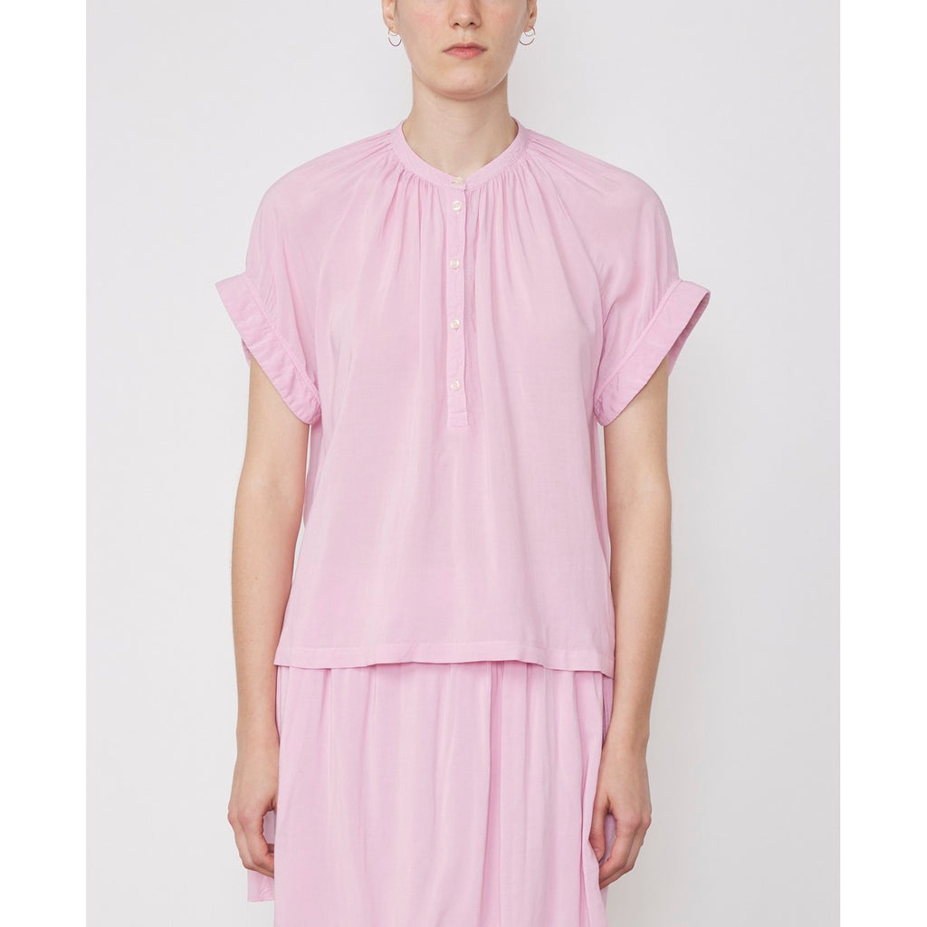 Chemise Nolwenn Bnd Col Pgm Dye Itl Vi - Pink