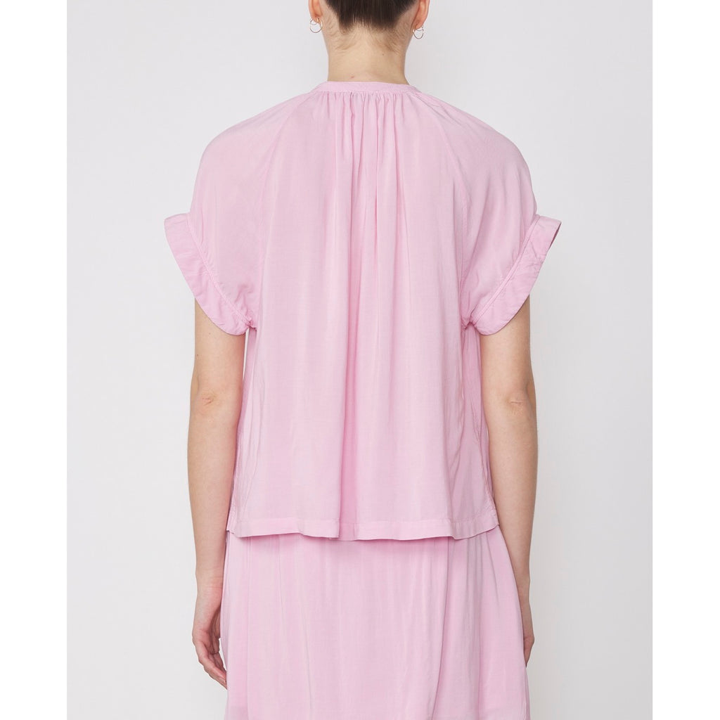 Chemise Nolwenn Bnd Col Pgm Dye Itl Vi - Pink