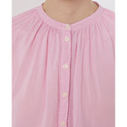 Chemise Nolwenn Bnd Col Pgm Dye Itl Vi - Pink