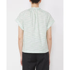 Chemise Nolwenn Shi Itl Ikat Print Cot - White/Mint
