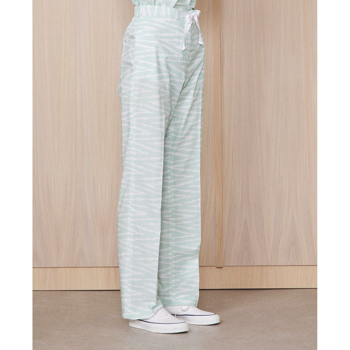 Pantalon Magali - Blanc/Menthe - Femme