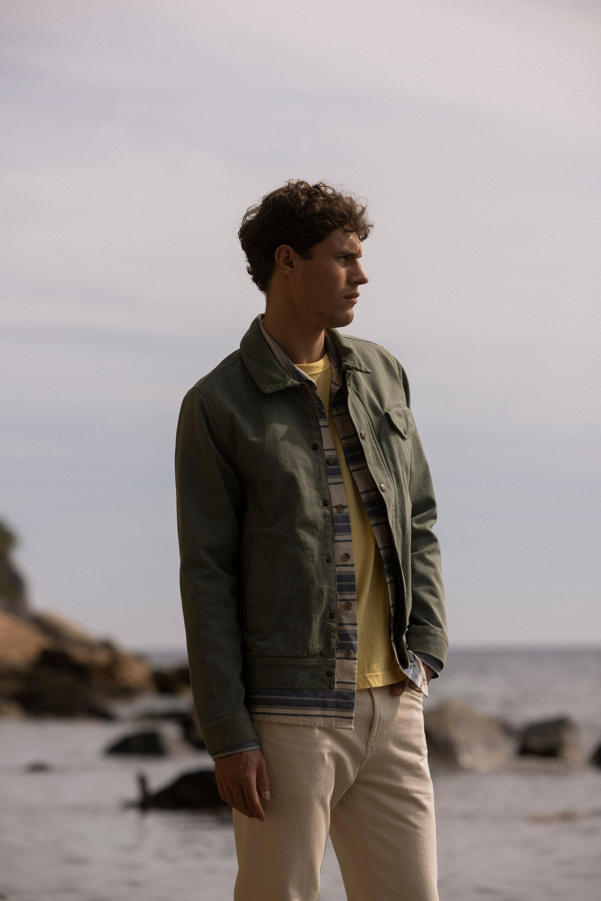 Faguo - Blouson Vert Clair Seillon - Homme