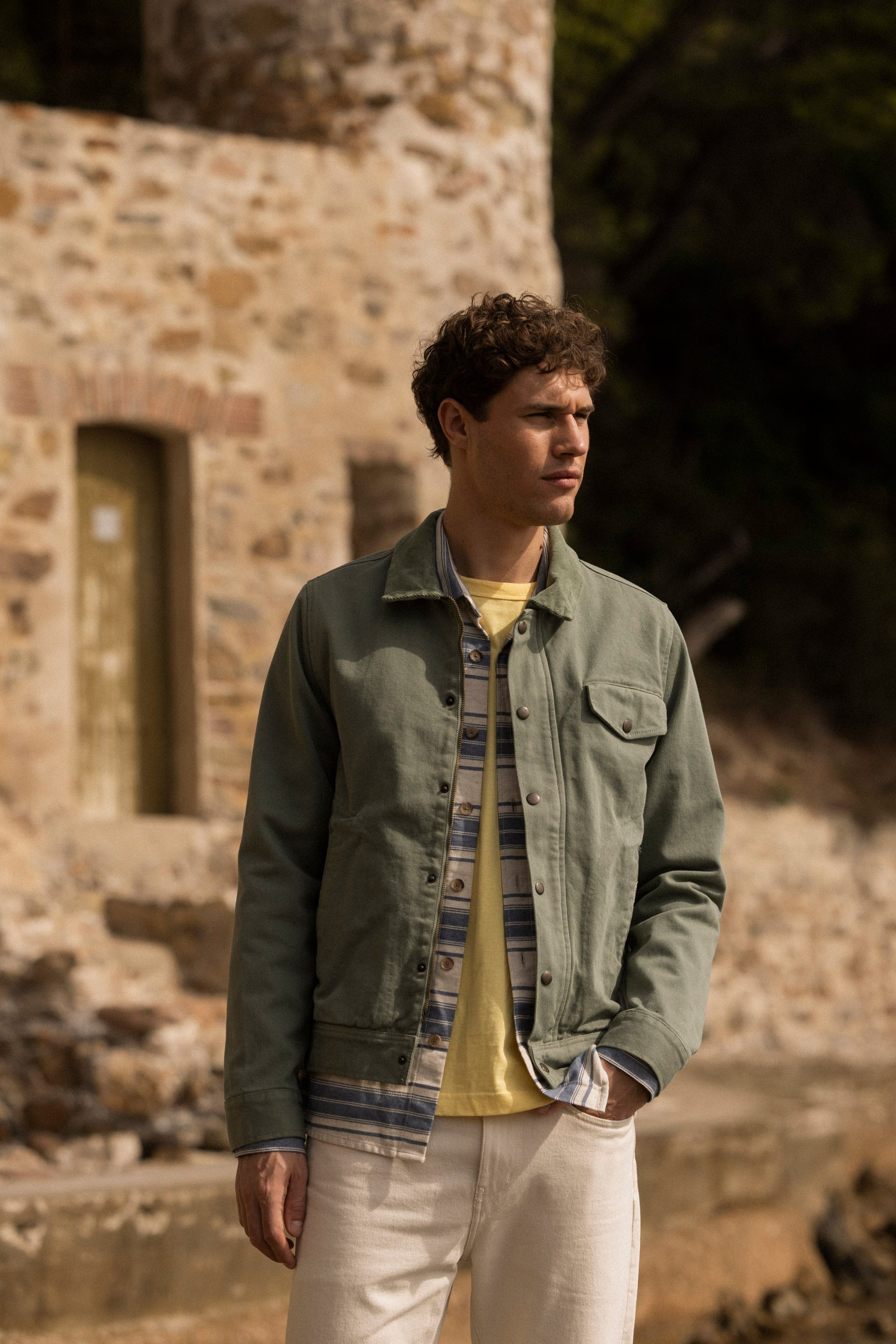 Faguo - Blouson Vert Clair Seillon - Homme