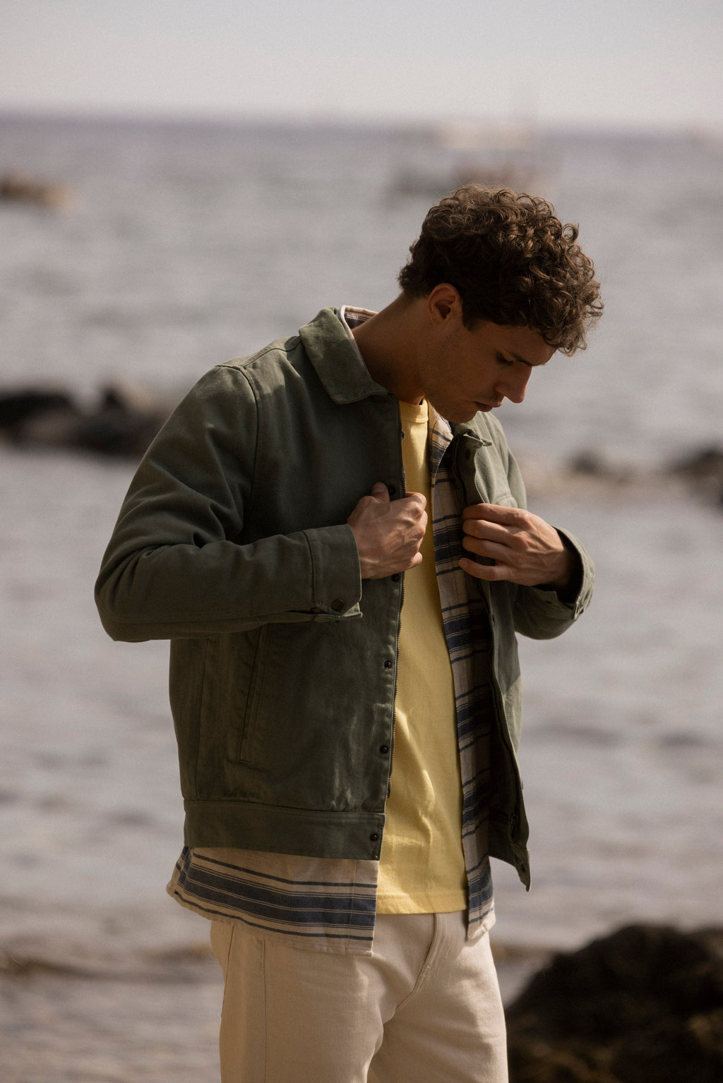 Faguo - Blouson Vert Clair Seillon - Homme
