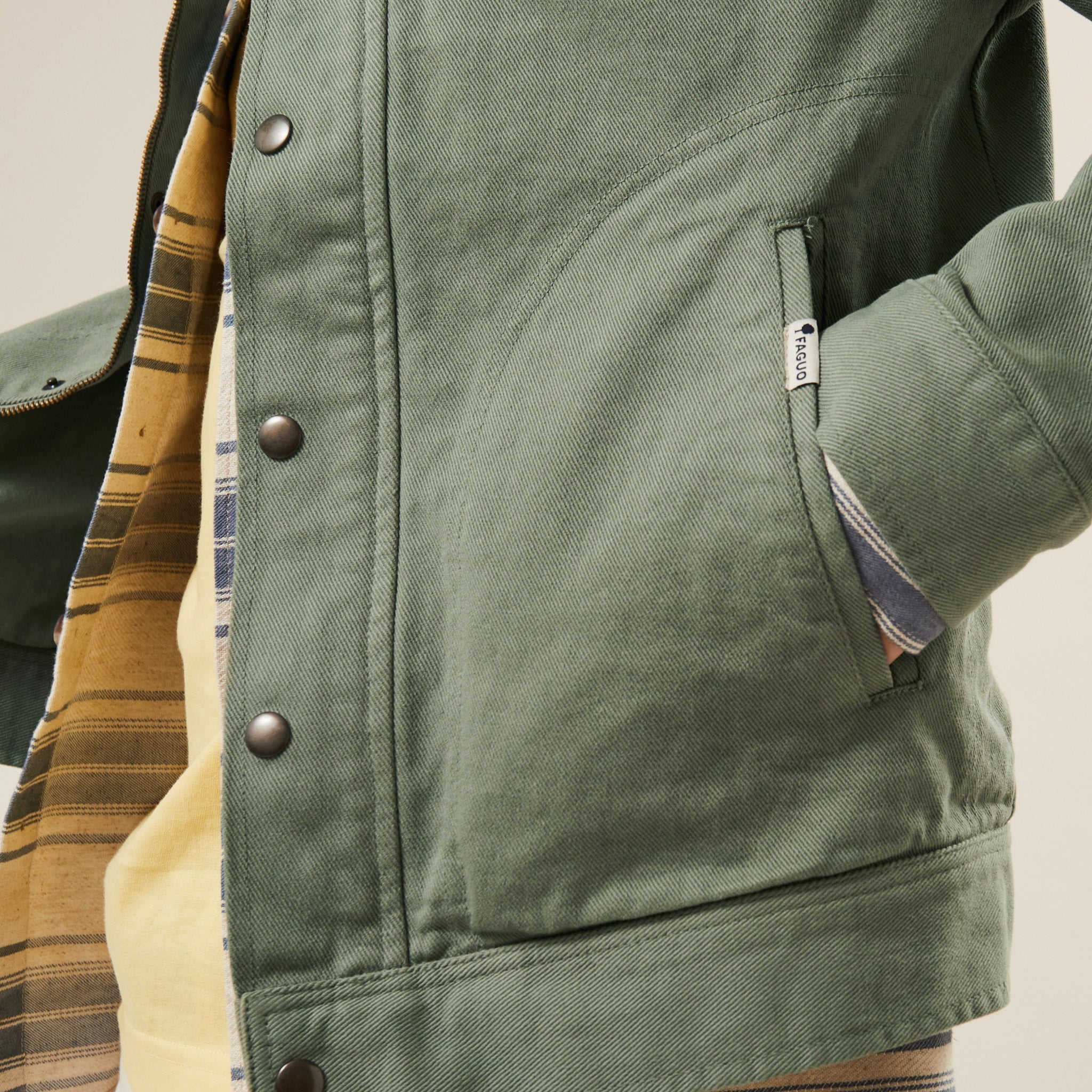 Faguo - Blouson Vert Clair Seillon - Homme
