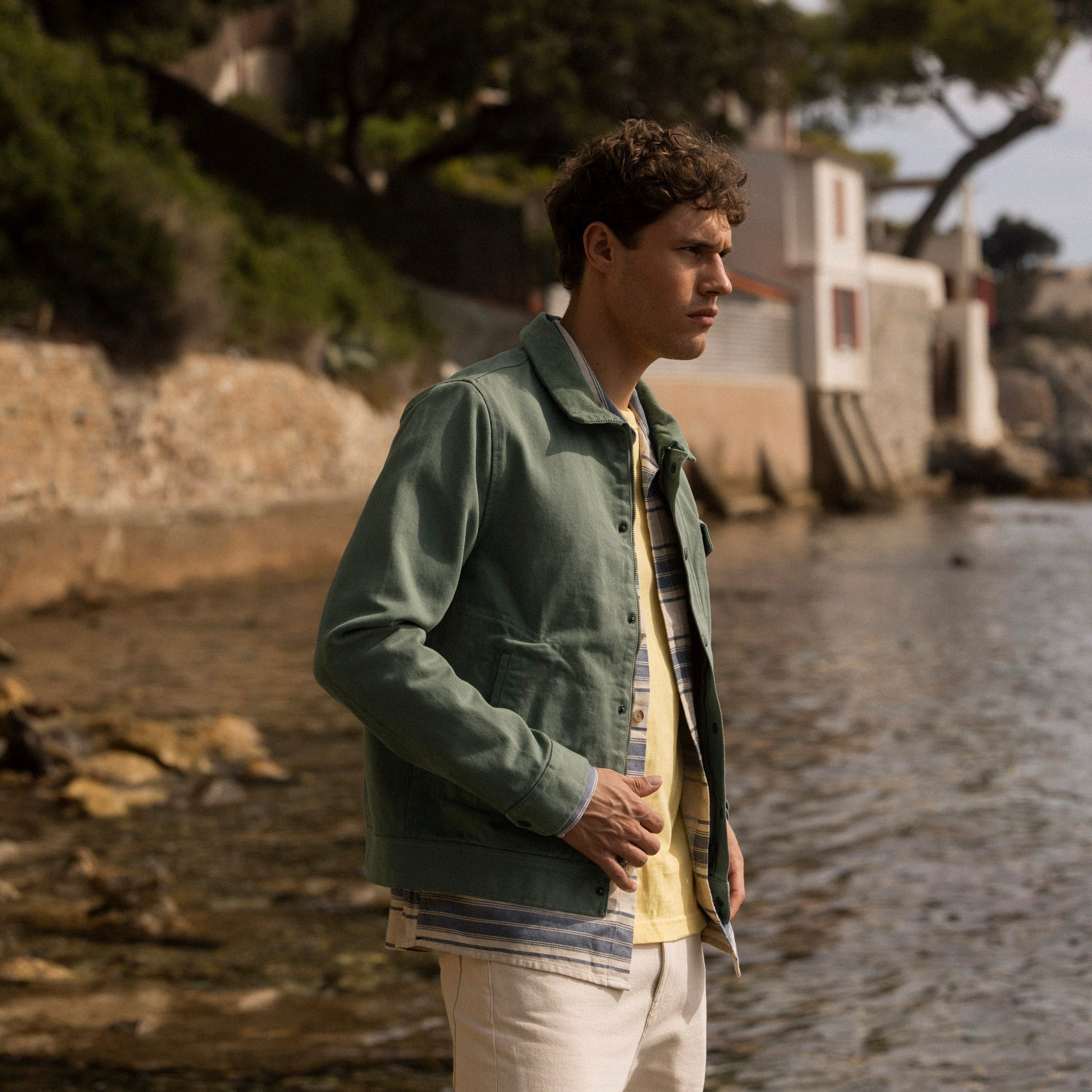 Faguo - Blouson Vert Clair Seillon - Homme