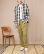 Chemise Ahmad Jap Co Indian Twill - Olive/Ecru/Mustard