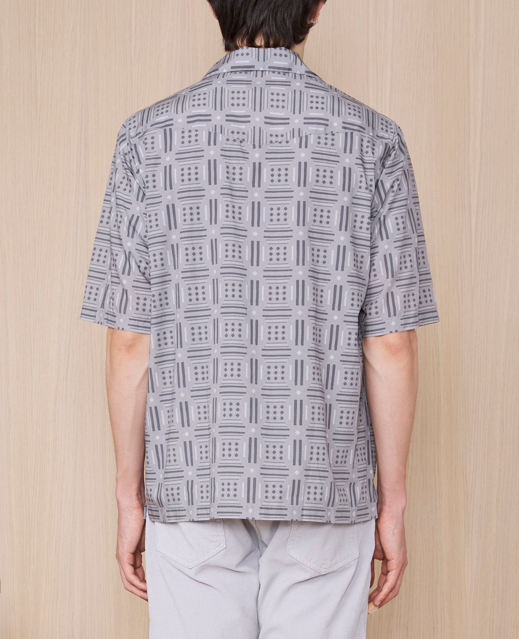Chemise Eren Ss Itl Cly Co Geome Print - Grey/Dkgrey/White