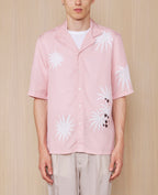 Chemise Eren Manches Courtes - Rose Fumé/Blanc - Homme