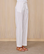 Pantalon Miranda - Blanc/Marron - Femme