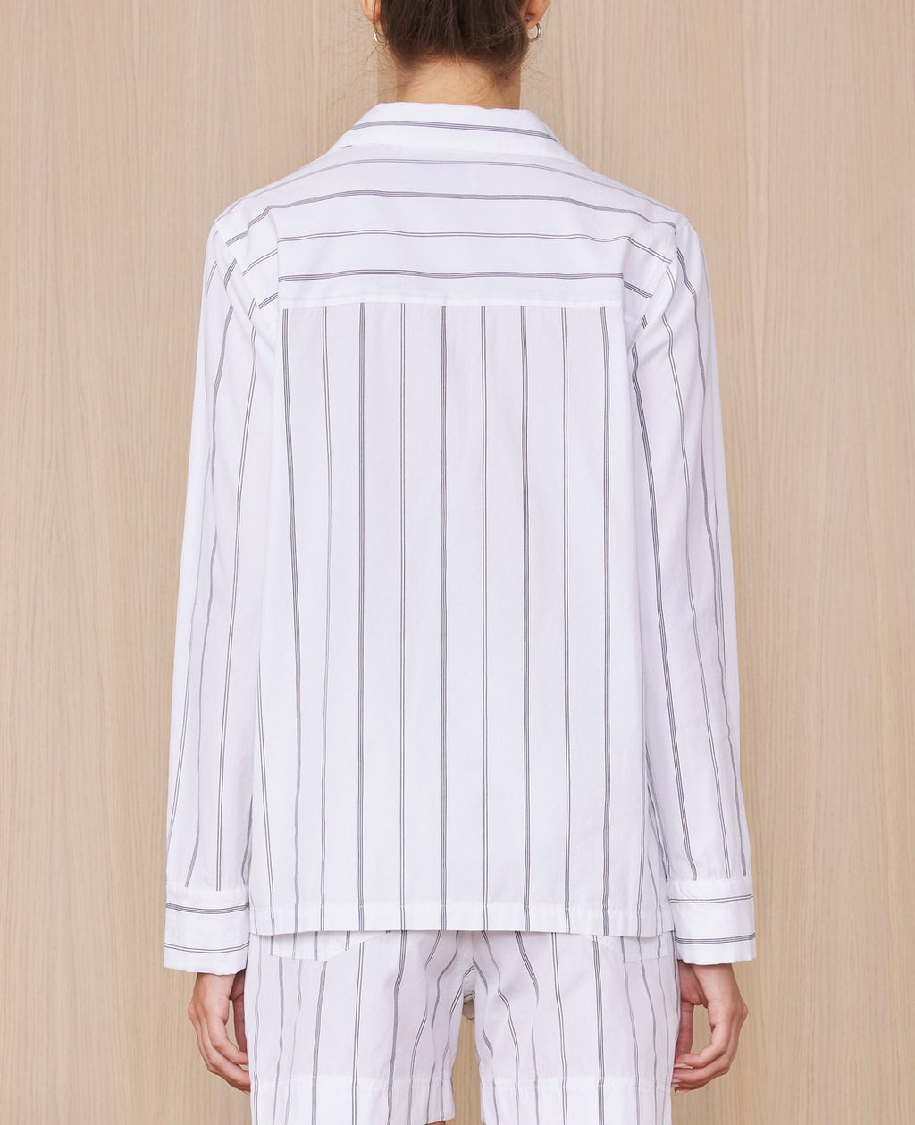 Chemise Christelle Co Satin Stripe - White/Black