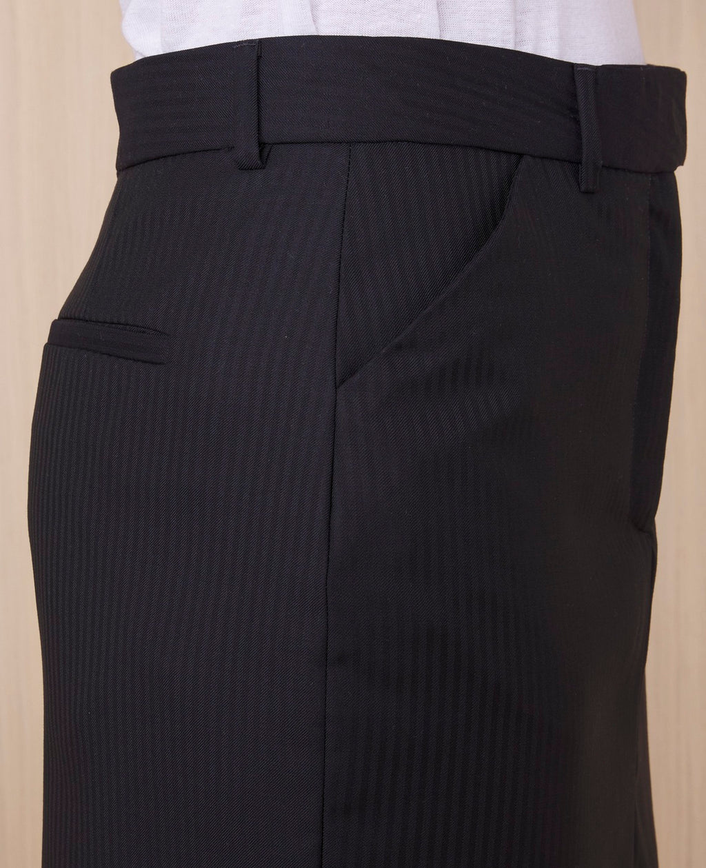 Skirt Kate Skirt Itl 120S Stripe Wo - Dark Navy