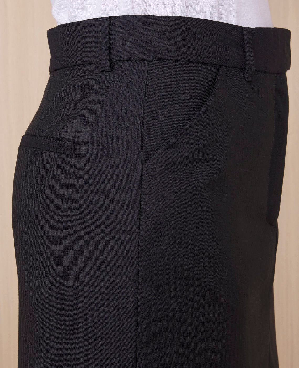 Skirt Kate Skirt Itl 120S Stripe Wo - Dark Navy