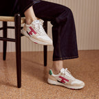 Running Blanches, Vertes & Roses Olive - Femme