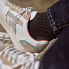 Baskets Basses Blanches & Bleu Océan Hazel - Homme