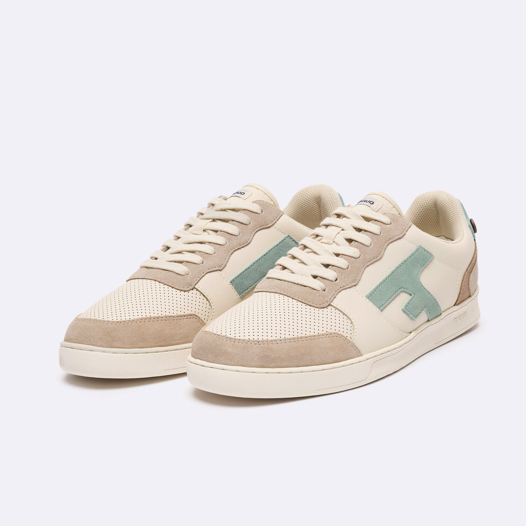 Baskets Basses Écrues & Bleu Clair Hazel - Homme