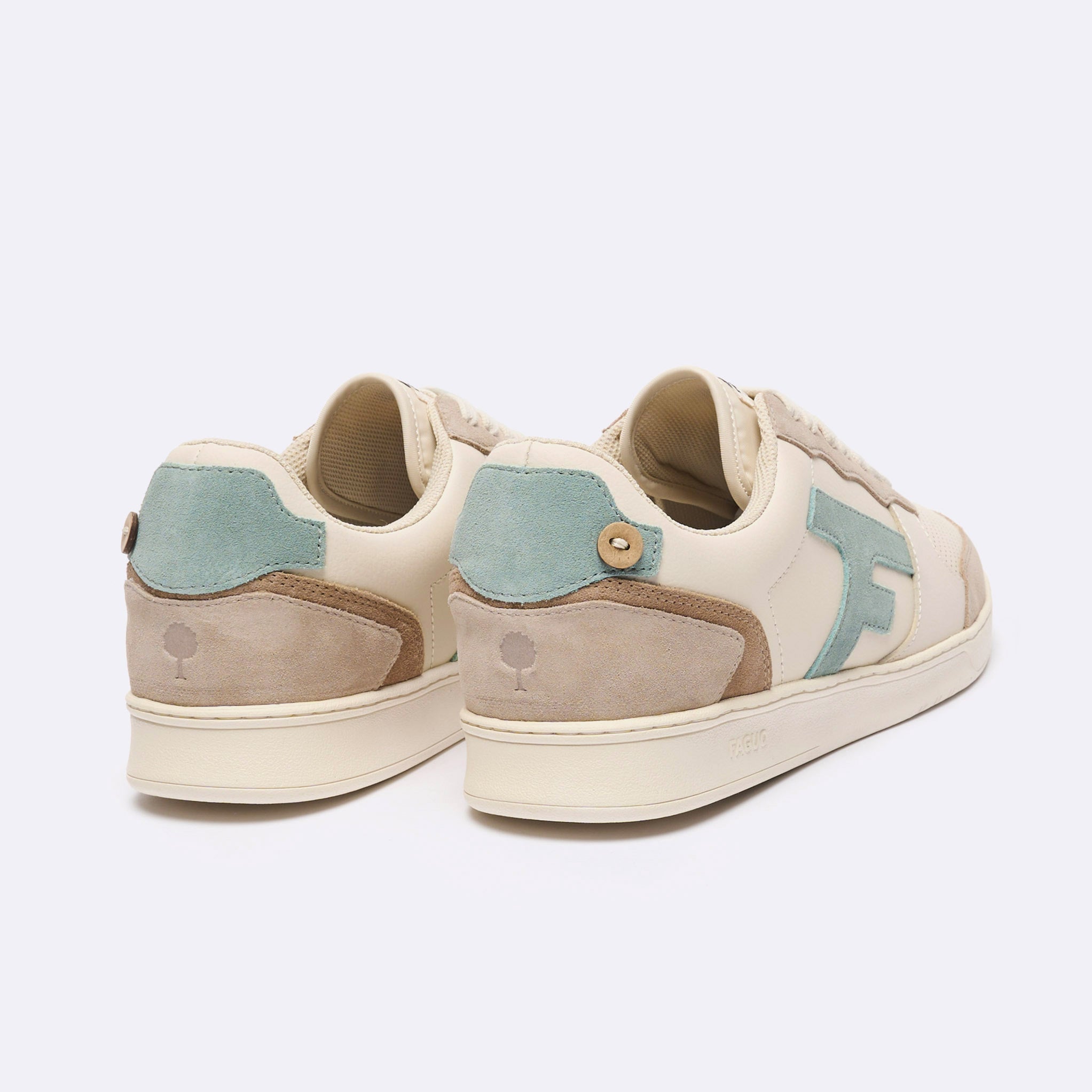 Baskets Basses Écrues & Bleu Clair Hazel - Homme
