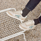 Baskets Basses Écrues & Bleu Clair Hazel - Homme