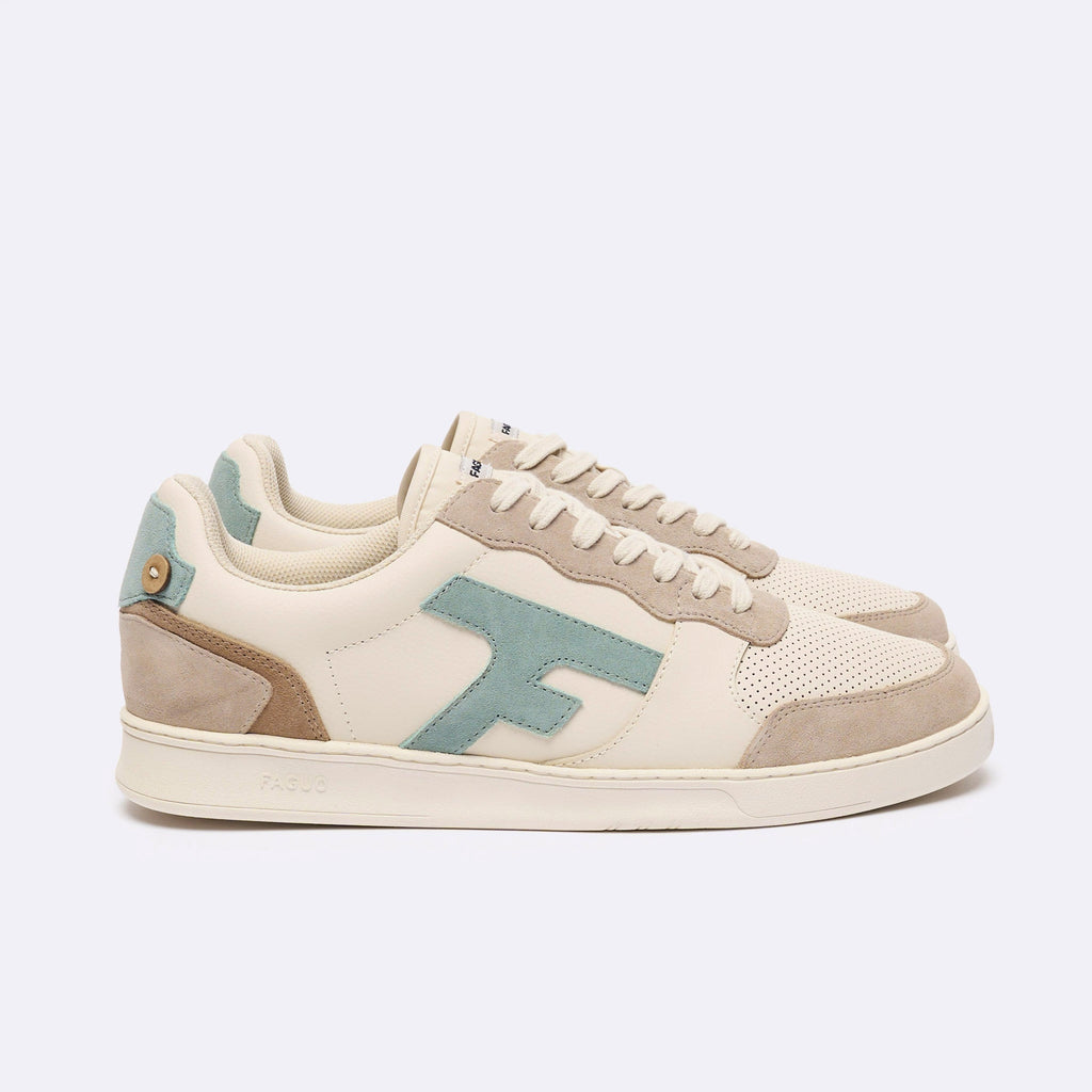 Baskets Basses Écrues & Bleu Clair Hazel - Homme