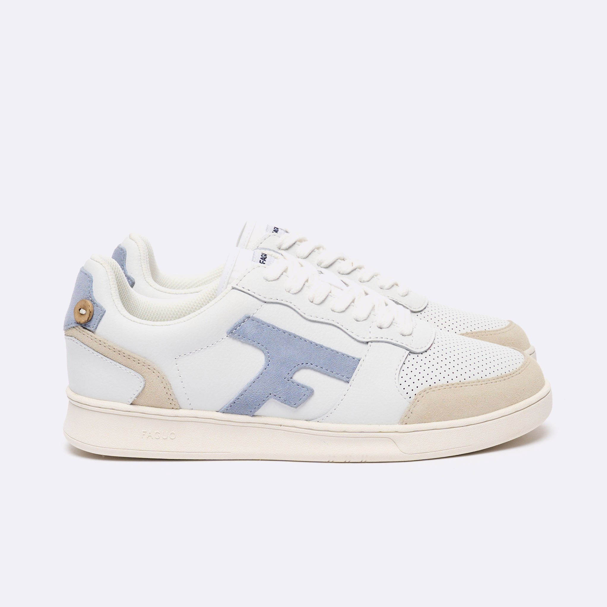 Baskets Basses Blanches, Beiges & Bleues Hazel - Mixte