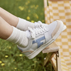 Baskets Basses Blanches, Beiges & Bleues Hazel - Mixte