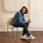 Zapatillas bajas Hazel en blanco y verde - Hombre