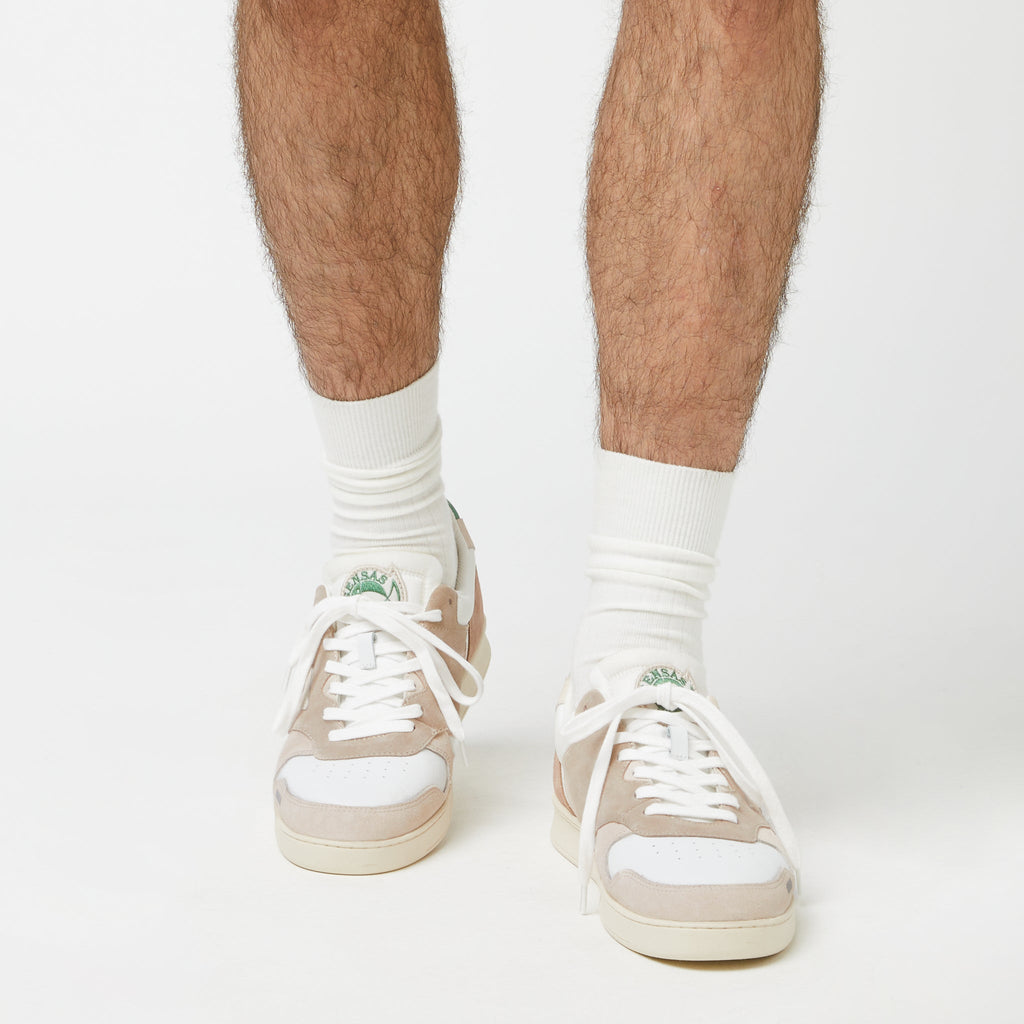 Baskets Basses Blanches & Beiges Palmer - Homme
