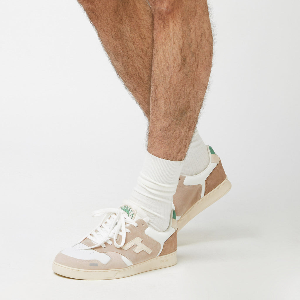 Baskets Basses Blanches & Beiges Palmer - Homme