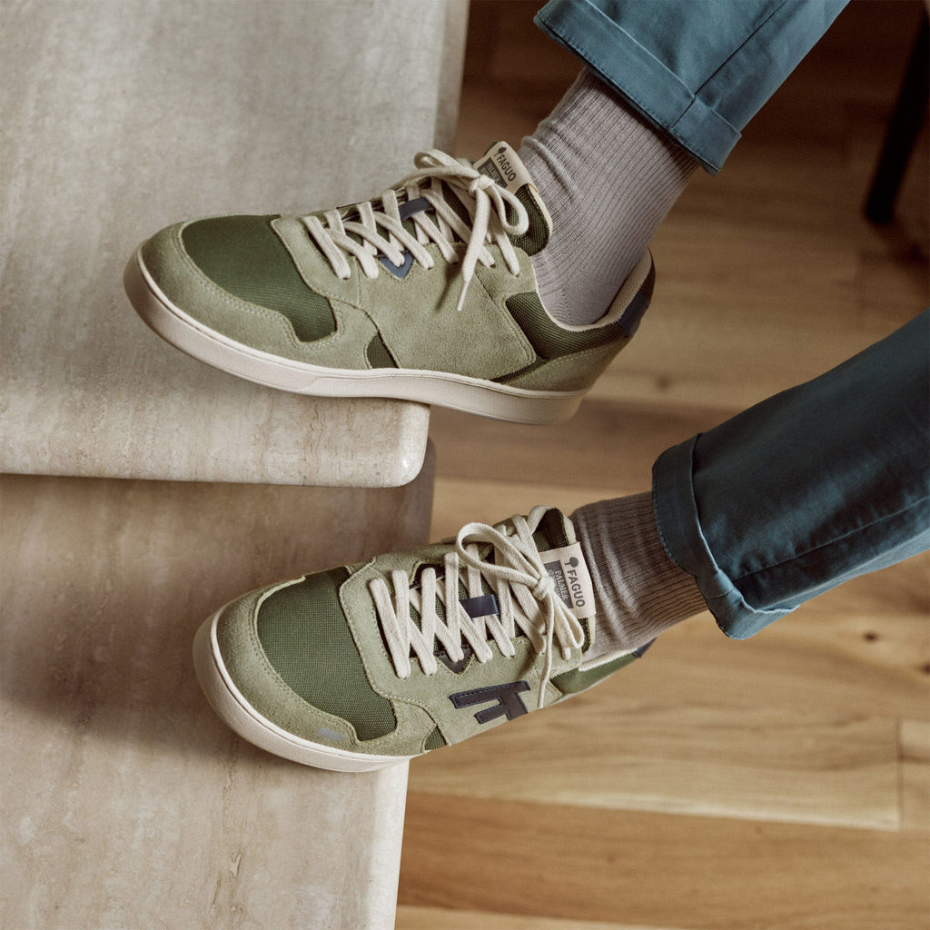 Baskets Basses Kaki Clair Palmer - Homme