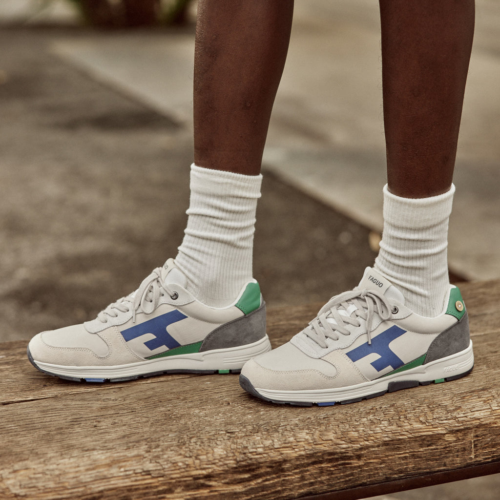 Running Blanches & Vertes Olive - Homme